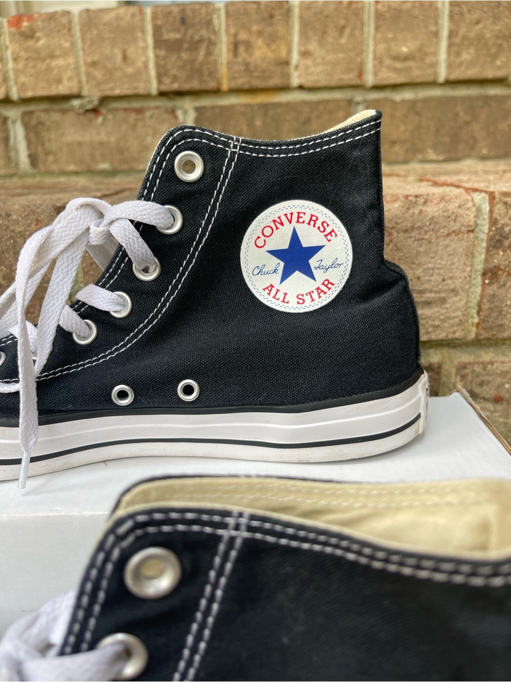 Converse Chuck Taylor All Star Black High Top Sneakers M 8.5 W 10.5 - Picture 8 of 16